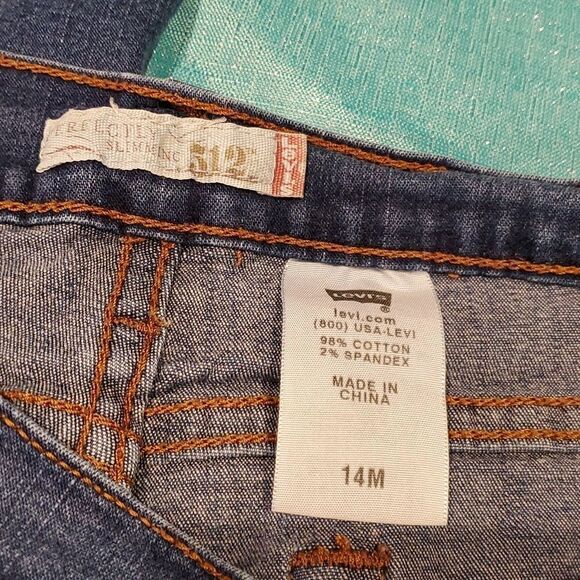 Upcycled Levi's Mushrooms Birds Florals Lace Hand Stitched Jeans Sz 14 1023 - Picture 9 of 12